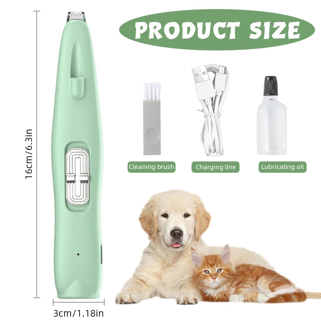 Qpets Dog Paws Hair Trimmer USB Cordless Dog Hair Trimmer with UV & LED Light Paw Trimmer Pet Fine Hair Trimmer for Hair Around Paws, Buttocks, Wounds, for Dog, Cat, Small Pet Qpets Dog Paws Hair Trimmer USB Cordless Dog Hair Trimmer with UV & LED Light Paw Trimmer Pet Fine Hair Trimmer for Hair Around Paws, Buttocks, Wounds, for Dog, Cat, Small Pet